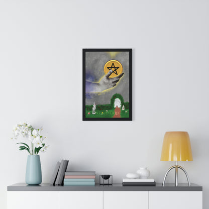 Ace of Pentacles- The Misfits | Tarot Art Framed Matte Poster Wall Art