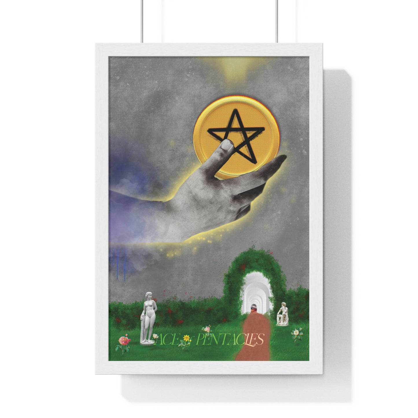 Ace of Pentacles- The Misfits | Tarot Art Framed Matte Poster Wall Art