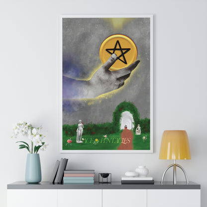 Ace of Pentacles- The Misfits | Tarot Art Framed Matte Poster Wall Art