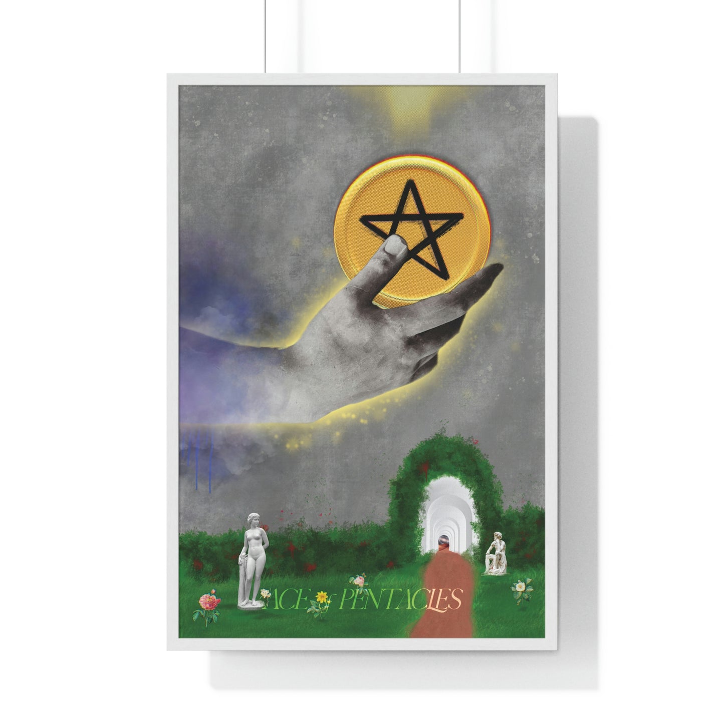 Ace of Pentacles- The Misfits | Tarot Art Framed Matte Poster Wall Art