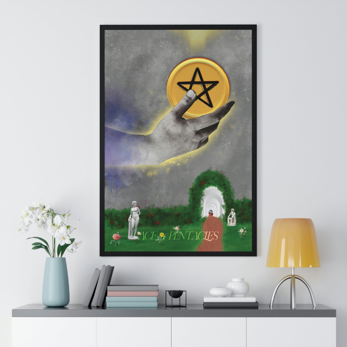 Ace of Pentacles- The Misfits | Tarot Art Framed Matte Poster Wall Art