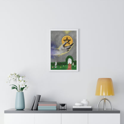 Ace of Pentacles- The Misfits | Tarot Art Framed Matte Poster Wall Art